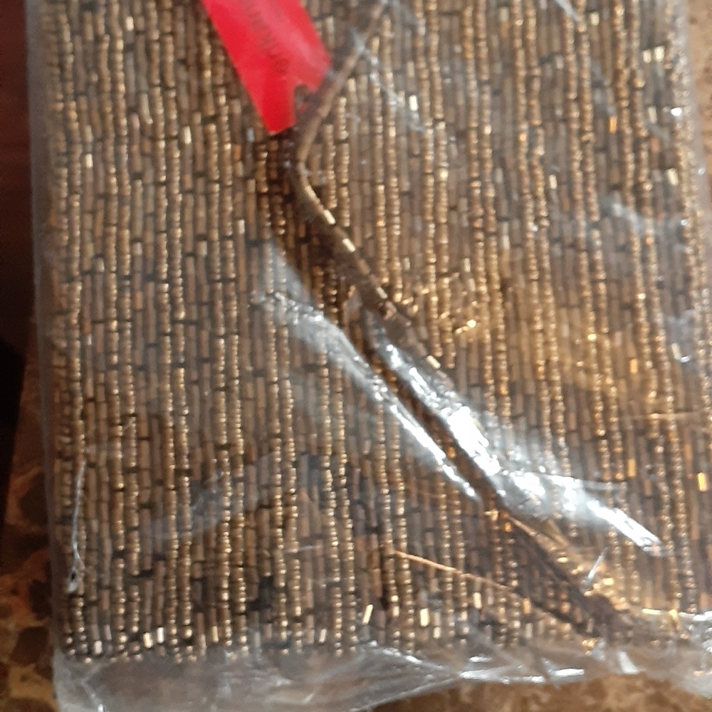 Brown/gold evening purse